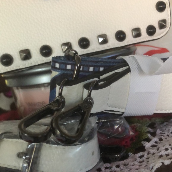 NWT MERSI Studded Vegan Faux Leather Crossbody w/ 2 Straps - Picture 5 of 10